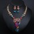   occidental style crystal gem necklace earrings set banquet woman