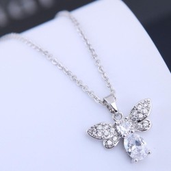 fine  Korean style fashion necklace  sweetOL bronze mosaic zircon personality ..