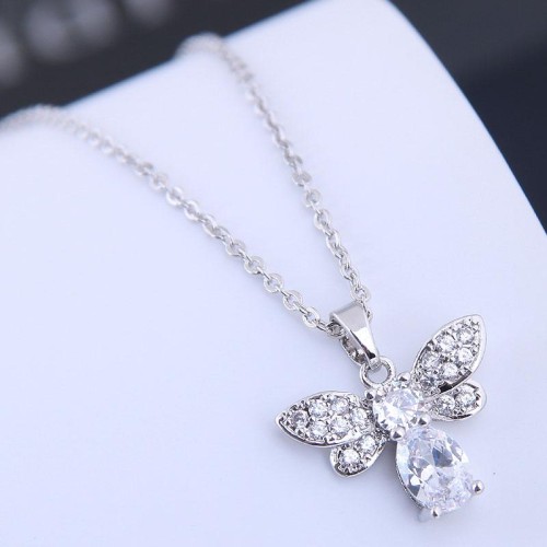 fine  Korean style fashion necklace  sweetOL bronze mosaic zircon personality woman necklace