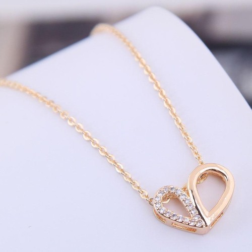fine  Korean style fashion necklace  sweetOL bronze mosaic Double personality woman necklace