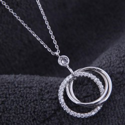 fine  Korean style fashion necklace  sweetOL bronze mosaic zircon concise more..