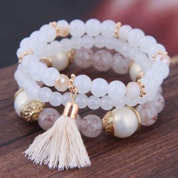 occidental style trend  concise all-Purpose Acrylic beads multilayer tassel te..