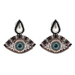 creative earrings occidental style diamond eyes Alloy ear stud woman