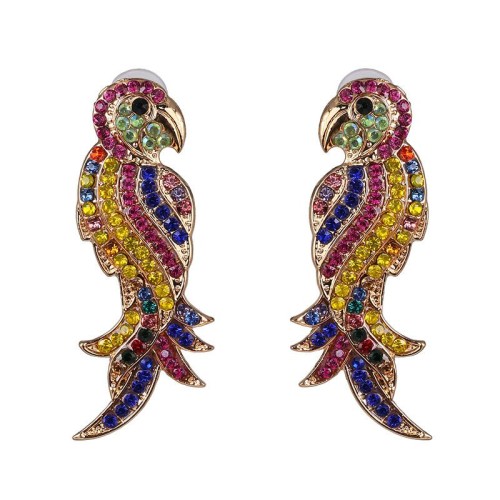 occidental style retro crystal diamond samll lady ear stud