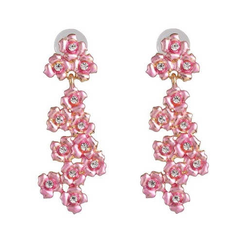 occidental style retro wind exaggerating big earrings flowers Modeling earring Alloy samll floral