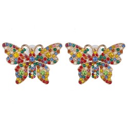 UR fashion Pearl earrings Korean style beautiful butterfly ear stud temperamen..