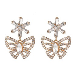 occidental style fashion colorful diamond earrings fashion butterfly Korea gir..