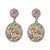  retro geometry drop mosaic ear stud personality all-Purpose occidental style exaggerating temperament earrings