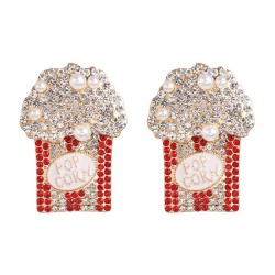  flower ear stud personality creative exaggerating earrings occidental style w..