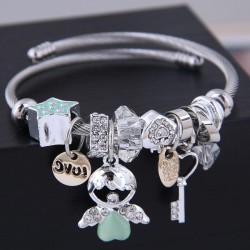 occidental style fashion  Metal all-PurposeDL concise angel  key pendant more ..