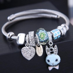  occidental style fashion  Metal all-PurposeDL concise  bright love  rabbit  p..