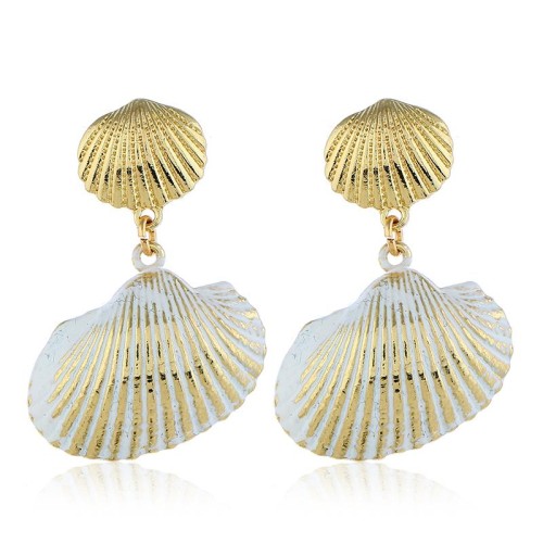 occidental style fashion  Metal Shells personality ear stud