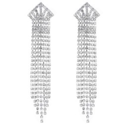 fine  occidental style fashion concise Metal crown bright diamond tassel perso..