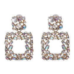 UR Alloy glass diamond earrings occidental style wind lady earring