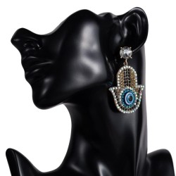 occidental style exaggerating Acrylic diamond eyes earrings woman personality ..