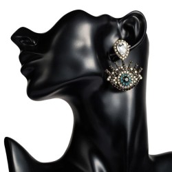 occidental style exaggerating Acrylic diamond eyes earrings woman retro temper..