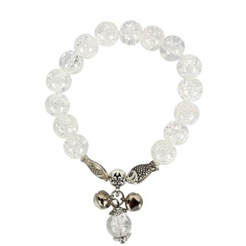 retro Bohemia ethnic style imitate glass flower circle pendant bracelet woman