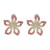 UR fashion flowers ear stud high-end Rhinestone gradual change color earrings Earring