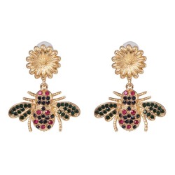 UR insect earring high-end sun flower ear stud personality Earring