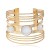 occidental style fashion fashion Metal gem geometry multilayer all-Purpose opening bangle woman