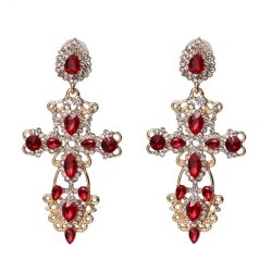 UR exaggerating earrings classic cross earring diamond
