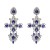 UR exaggerating earrings classic cross earring diamond