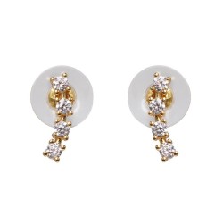  brief fashion earrings high-end zircon ear stud occidental style