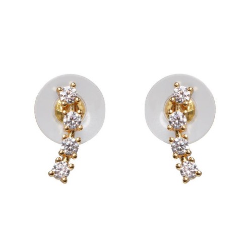  brief fashion earrings high-end zircon ear stud occidental style