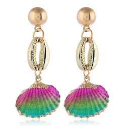 occidental style retro fashion trend fashion ear stud brief exaggerating Shells earrings