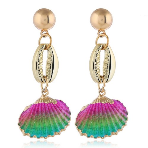 occidental style retro fashion trend fashion ear stud brief exaggerating Shells earrings