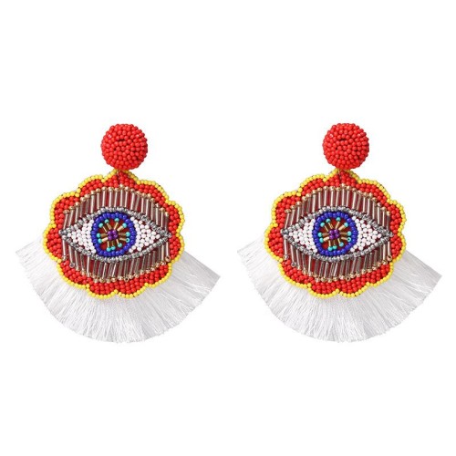 UR handmade beads earrings personality ethnic style tassel earring occidental style Earring