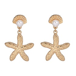 UR creative personality earrings starfish earring Pearl