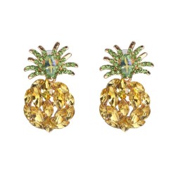 UR trend personality earrings super glass diamond fruits Modeling earring