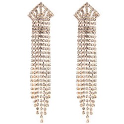fine  occidental style fashion concise Metal crown bright diamond tassel perso..