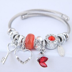 occidental style fashion  Metal all-PurposeDL concise key love swan pendant mo..