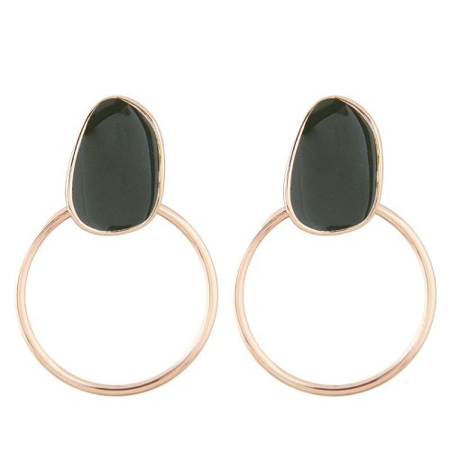 fine  Korean style fashion sweetOL  concise circle personality temperament ear stud