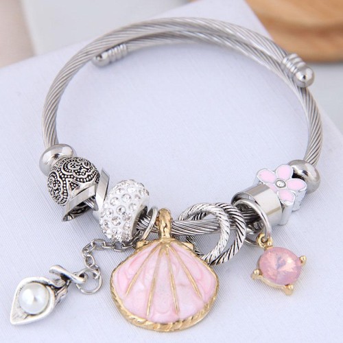 occidental style fashion  Metal all-PurposeDL concise Shells pendant more elements accessories personality bangle