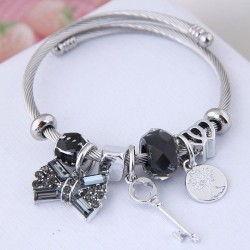 occidental style fashion  Metal all-PurposeDL concise flash diamond bow key al..