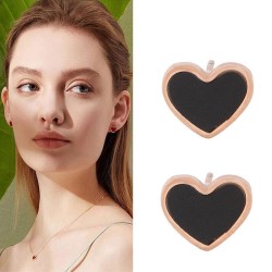 fine titanium steel woman ear stud  titanium steel concise love personality wo..