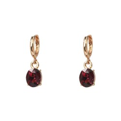 Korea geometry Oval diamond gem earring buckle ear stud woman temperament all-..