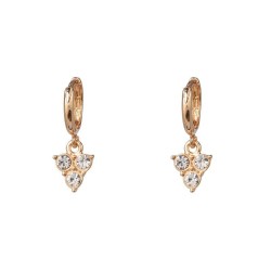 Korea geometry triangle diamond super flicker earring buckle ear stud woman te..