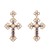 palace wind retro diamond ear stud woman occidental style cross earrings long style earring elegant Earring earrin