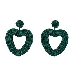 occidental style heart-shaped brief handmade beads Earring Bohemia beads ear s..