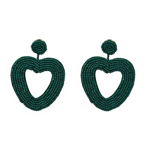 occidental style heart-shaped brief handmade beads Earring Bohemia beads ear stud earrings
