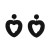 occidental style heart-shaped brief handmade beads Earring Bohemia beads ear stud earrings