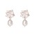  Pearl earring flowers Alloy brief earrings woman temperament enamel fashion personality ear stud