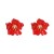 brief samll ear stud enamel petal Pearl ear stud occidental style flowers earrings