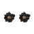brief samll ear stud enamel petal Pearl ear stud occidental style flowers earrings