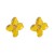 brief ear stud enamel petal Pearl ear stud occidental style flowers earrings