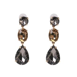 occidental style Korean style temperament colorful diamond drop earrings ear s..